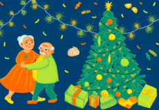Новогоднее поздравление для одиноких стариков в домах престарелых